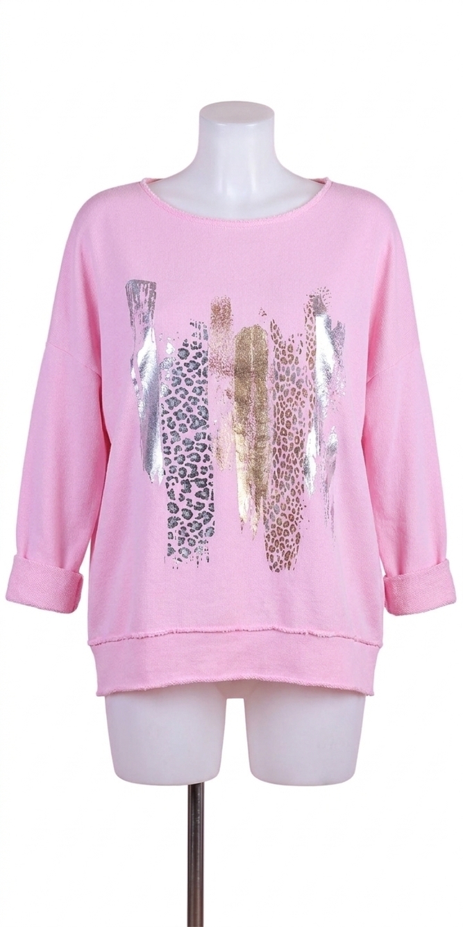 NEW GIGI MODA stassi sweater in bubblegum pink